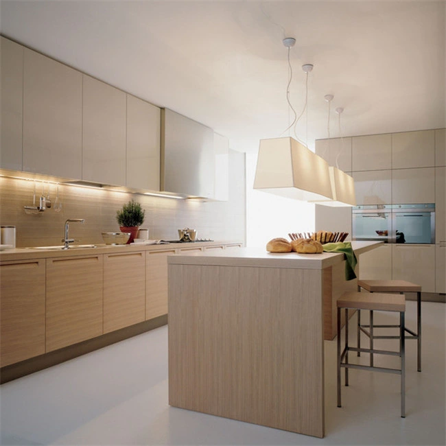 Cocina Italiana gabinete tire laca cocina armarios modernos