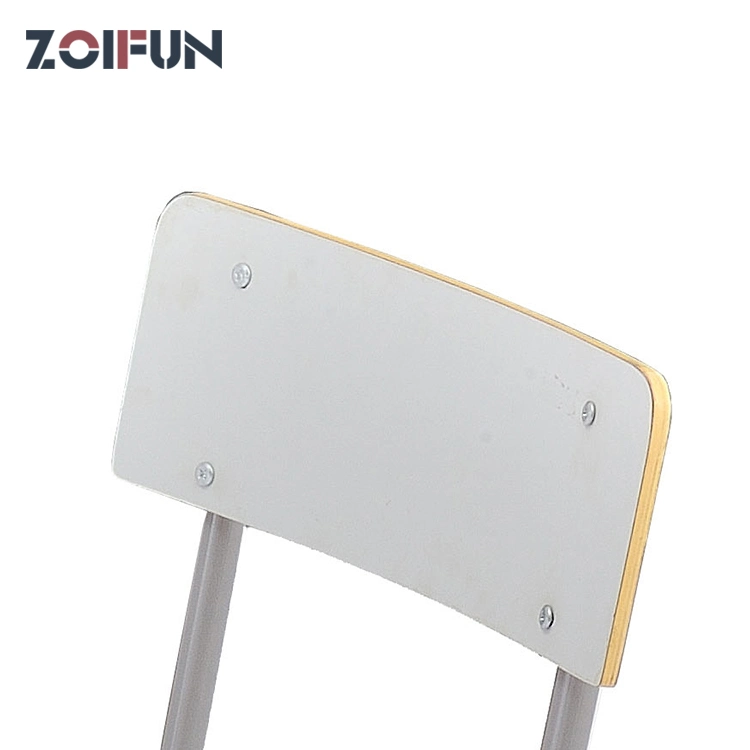 China Zoifun Wood MDF PVC PU Edge Wooden Classic Student Classroom Table Chair Set