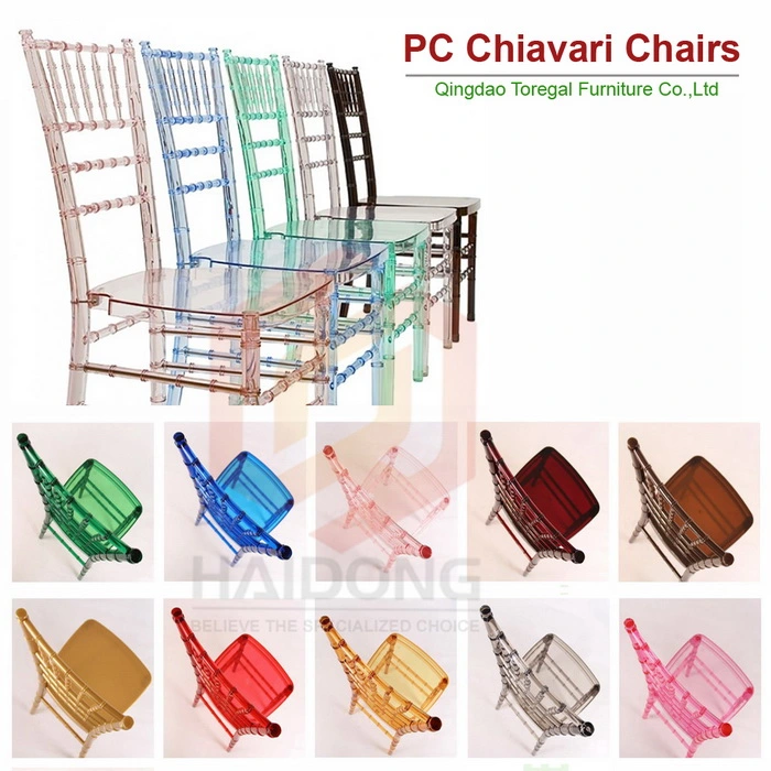 Polycarbonate Resin PC White Resin PC Chiavari Restaurant Chair Furniture