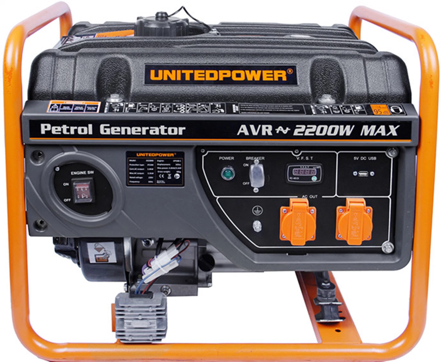2kw Portable Power Small Petrol/Gas Gasoline Generator with Plastic Fuel Tank