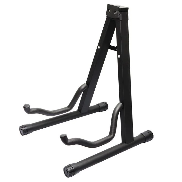 Zoll Gitarre Zubehör Gitarre Display Rack Ständer Falten A-Frame Metall Tragbarer Akustikgitarrenständer für Bass/Klassik/E-Gitarre/Ukulele/Violine