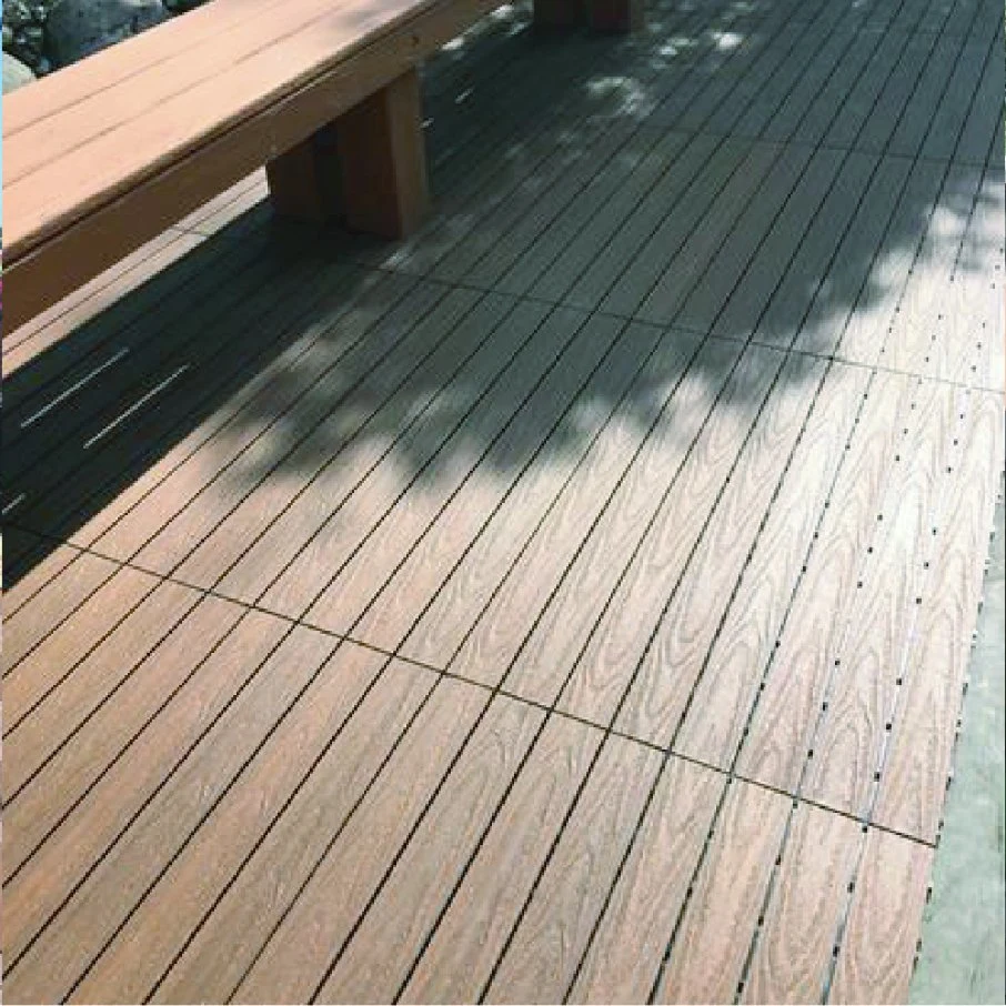 Exterior Terrace Wood Texture Alfresco WPC Flooring Panel Wood Plastic Composite Decking