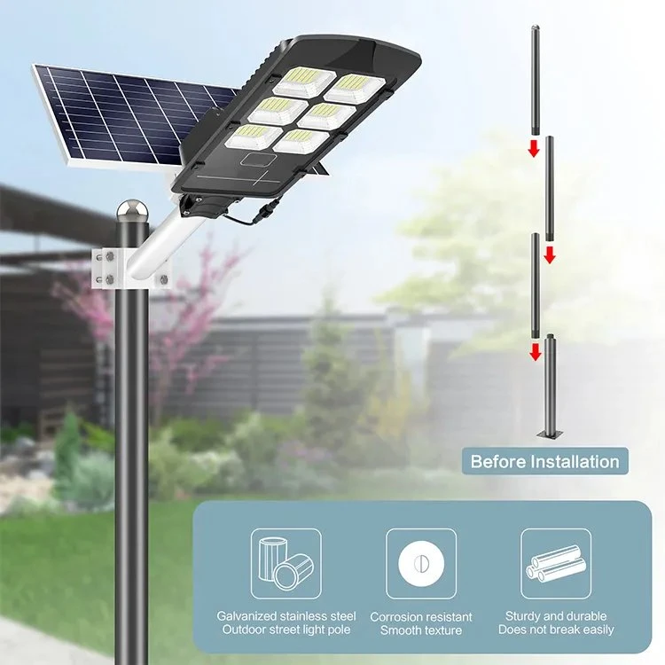 Postes de luz de acero galvanizado Round Street 6m 8m 10m 12m Poste de lámpara exterior