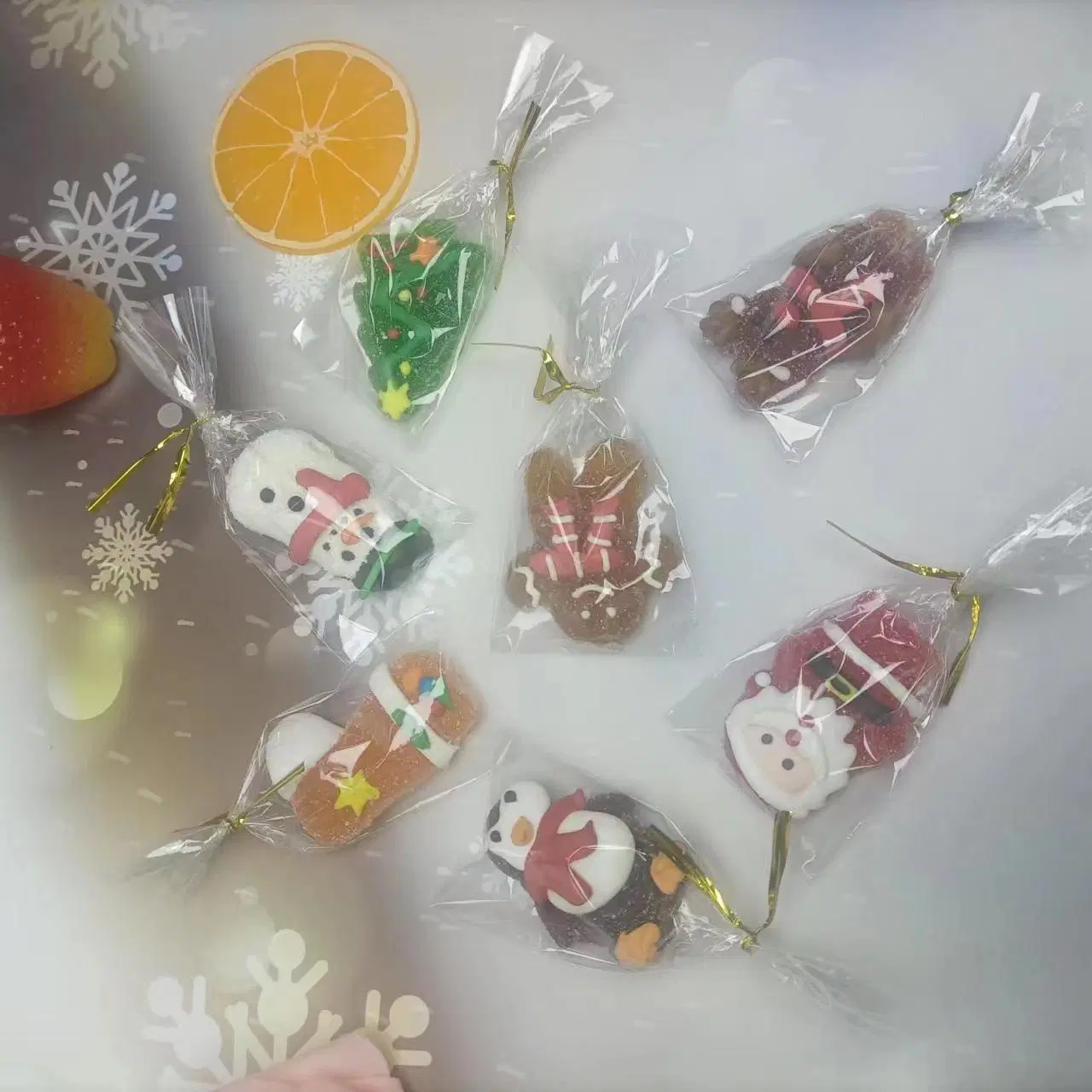 Mixed Fruit Flavor Jelly Pops Confectionery Sweets for Christmas Candy