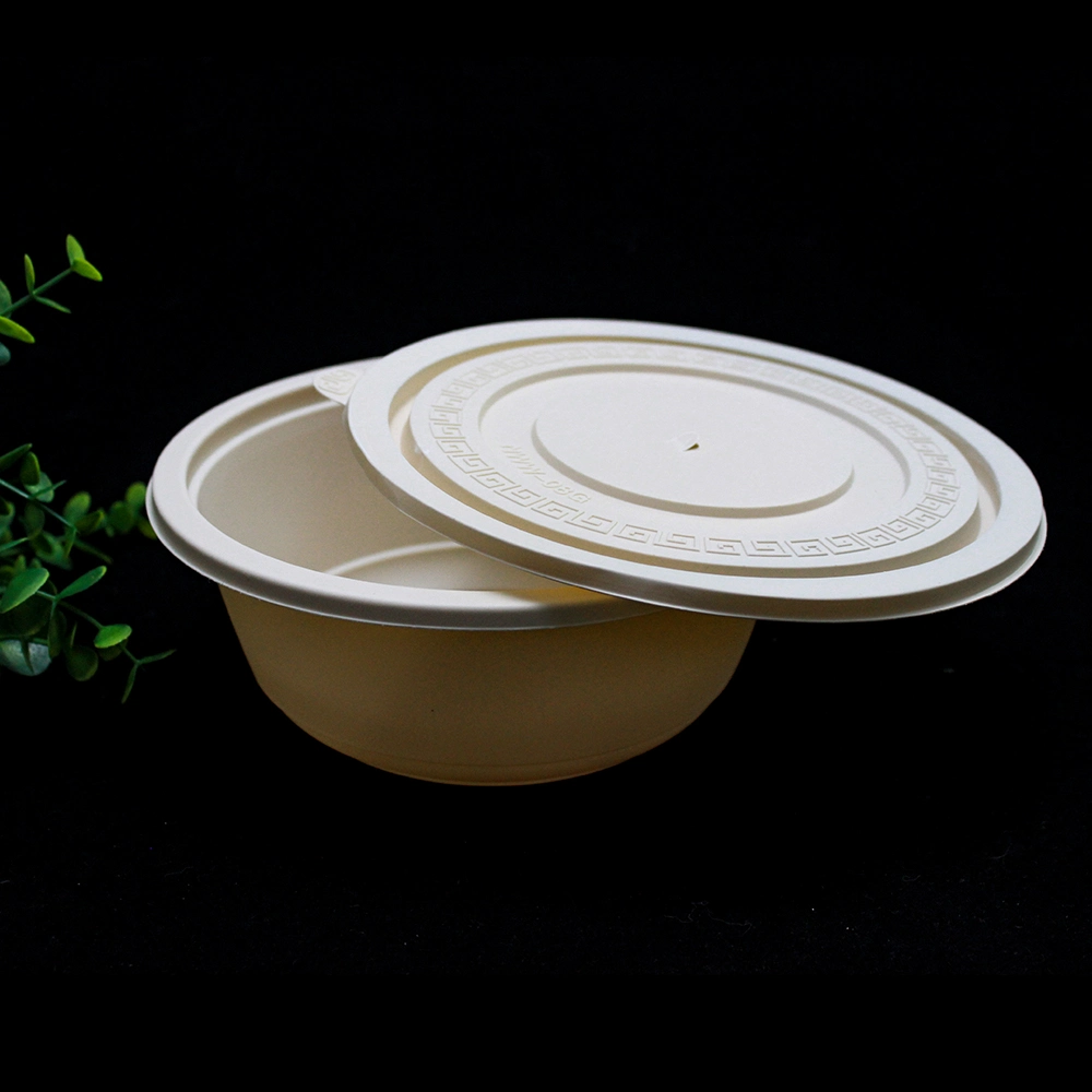 Original Factory almidón de maíz Embalaje de alimentos desechable Takeaway Food Bowl Con tapa