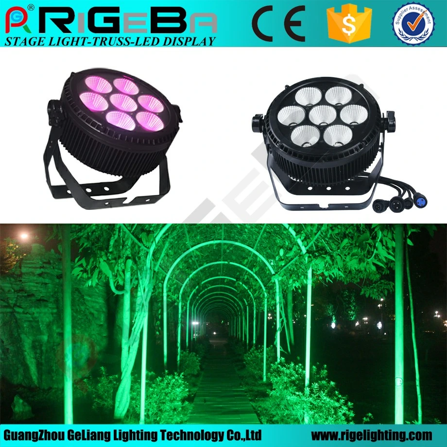 Rigeba Patent Product Outdoor 7*25W RGBWA 5in1 Waterproof LED PAR Light for Landscape