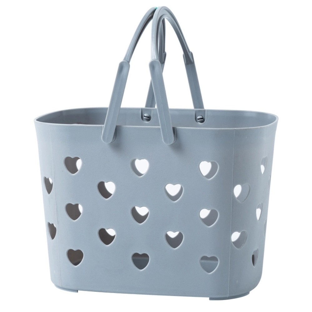 Fruit Basket Tray with Handle Plastic Bathing Heart Pattern Ci24313