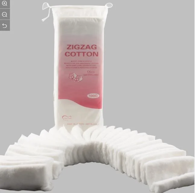 Algodón doblado en Zigzag médico algodón en Zigzag de talla 25g, 50g, 100g, 200g y 250g