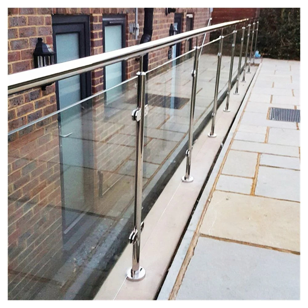 Modern Staircase Handrail Design Indoor Stainless Steel Railing Glass