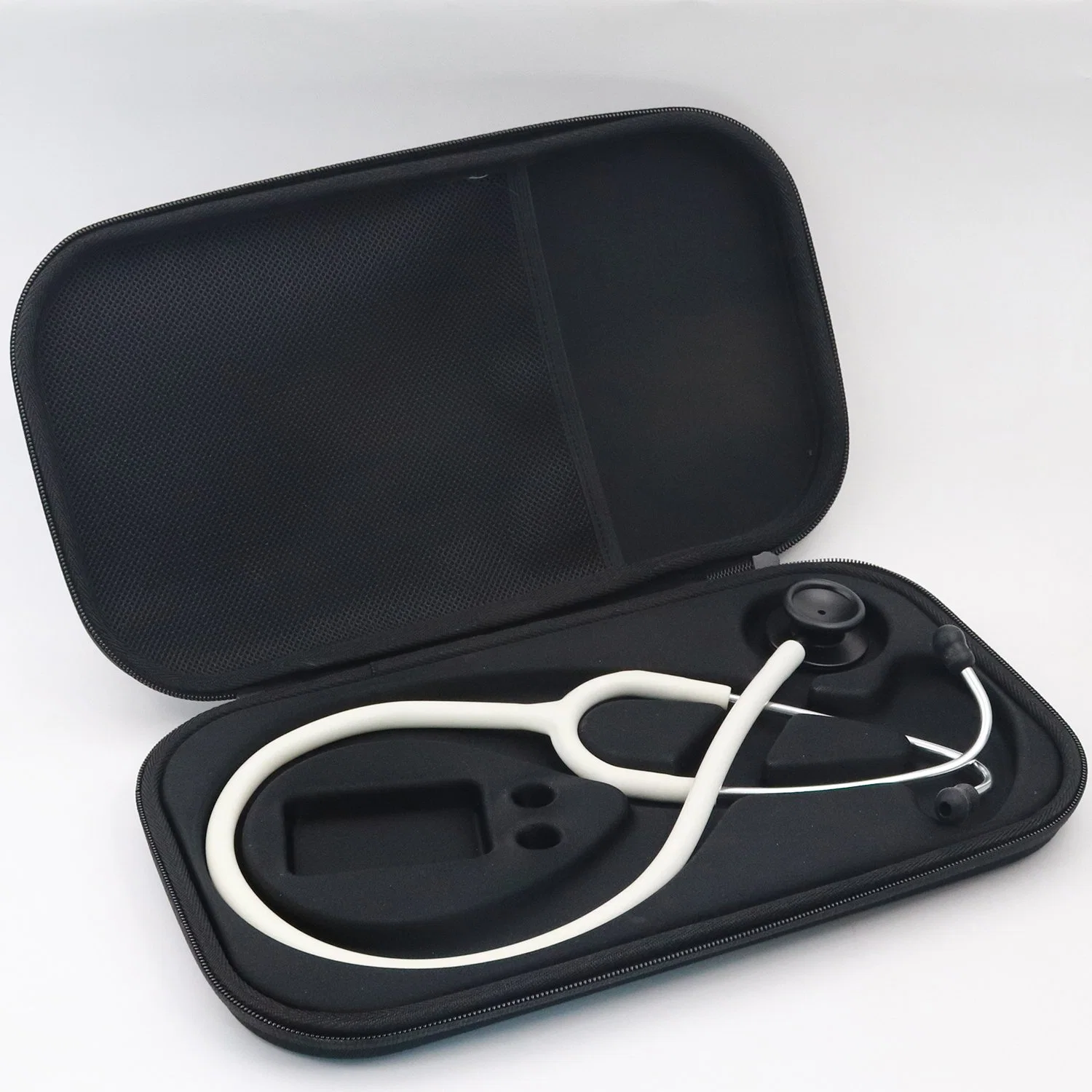 Accesorios de viaje con cremallera Médico Universal llevar cuero impermeable Caja de almacenamiento portátil EVA enfermera para todos los Littmann estetoscopio bolsa caso