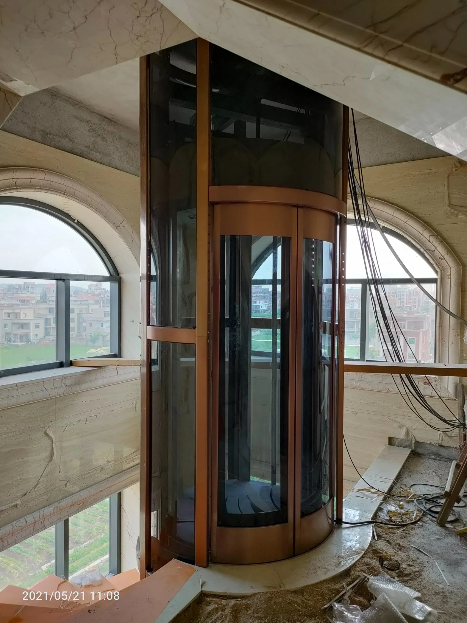 Residential Circular Home Villa Lift Round Elevator