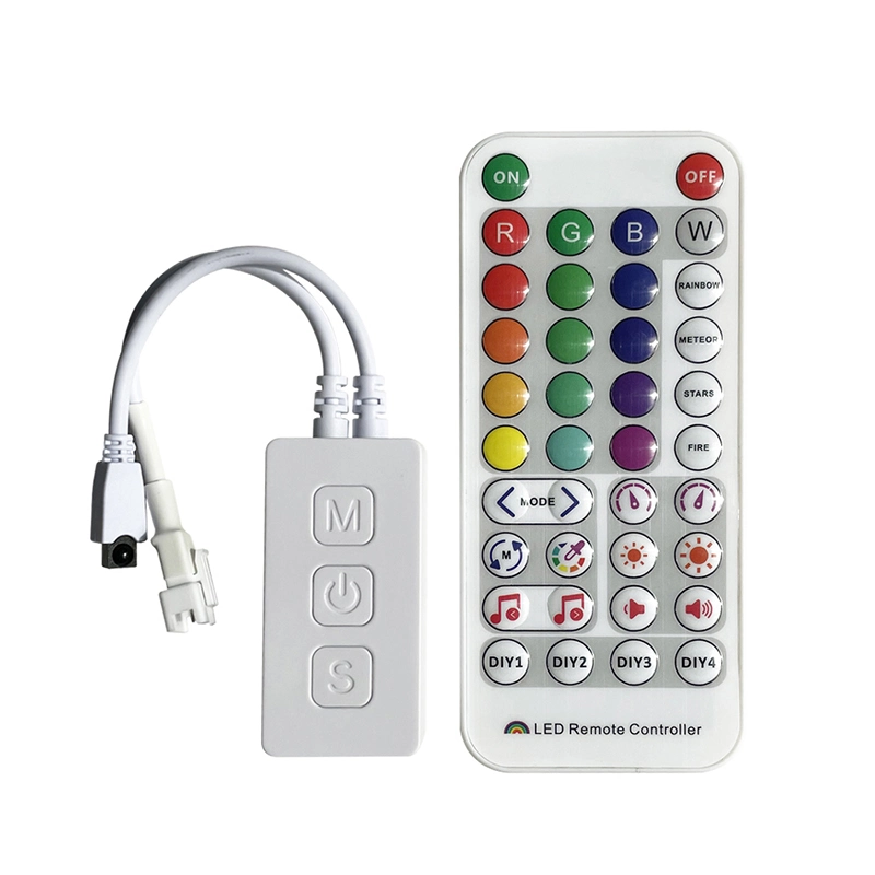 Sp511e Addressable Google Alexa 5V-24V Wireless IR RGB LED Strip Light Music Controller with Remote