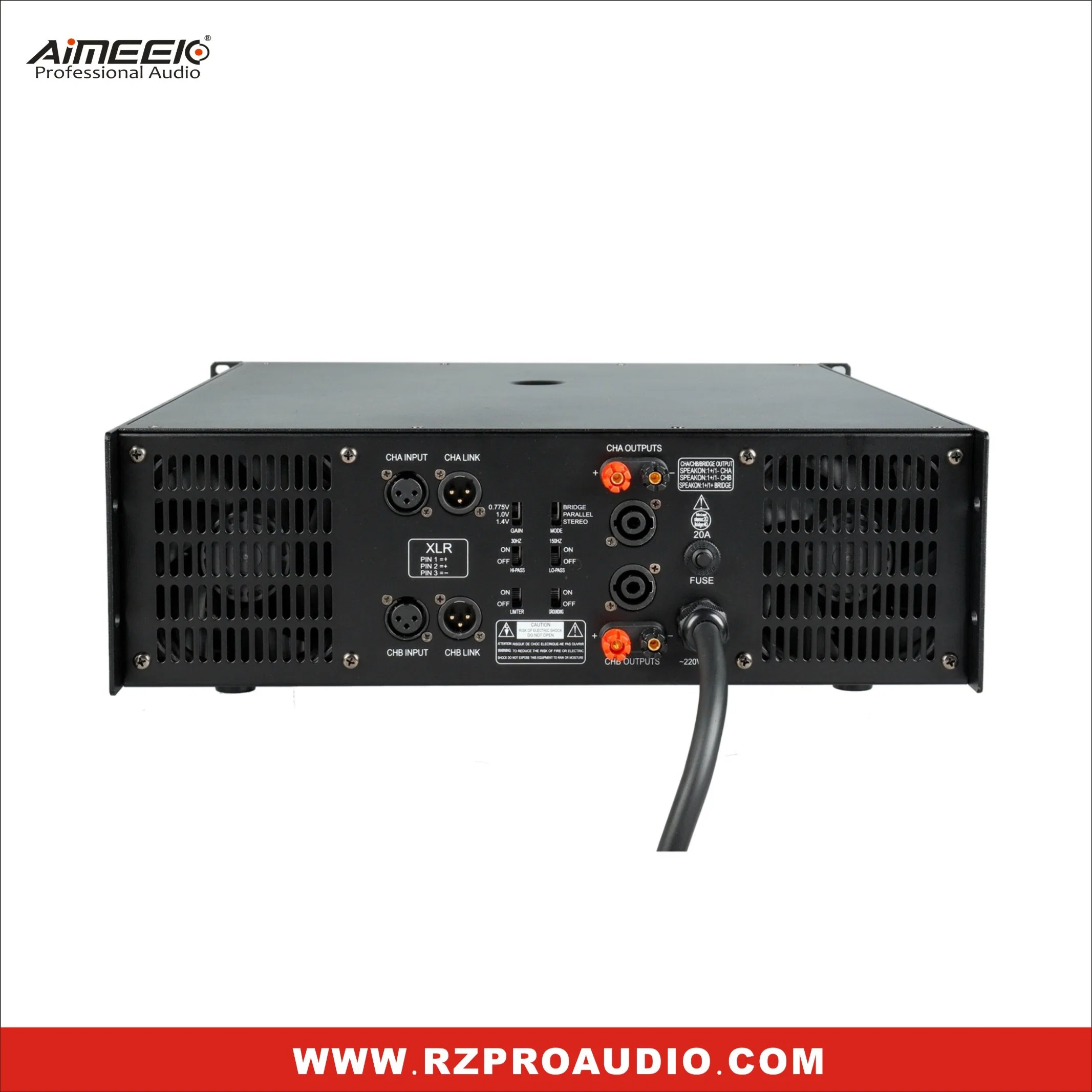 High quality/High cost performance  Fan Noiselessness Home Audio 4000W Power Amplifier 2 Channel Audio