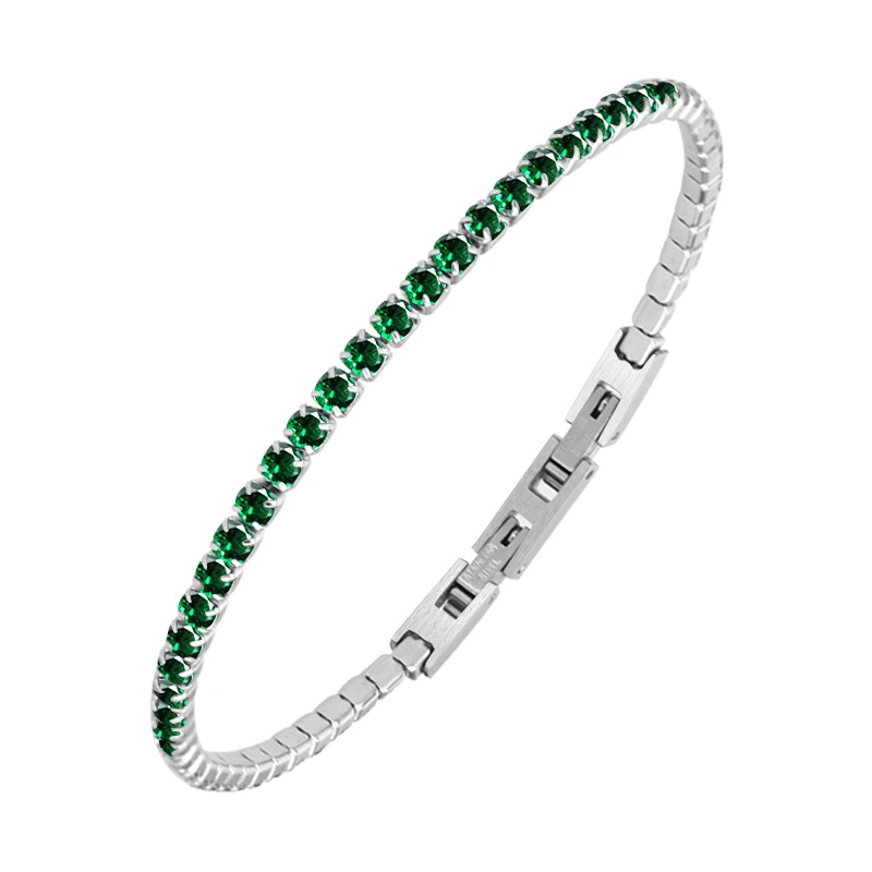 Wholesale/Supplier 3mm Ice out Cubic Zircon Stainless Steel Tennis Bracelet