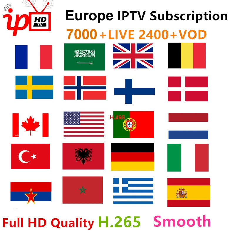 No Buffering IPTV Subscription 12 Months Support Norway Italy Albania Bulgaria UK Africa for IPTV Reseler Panel Android M3u