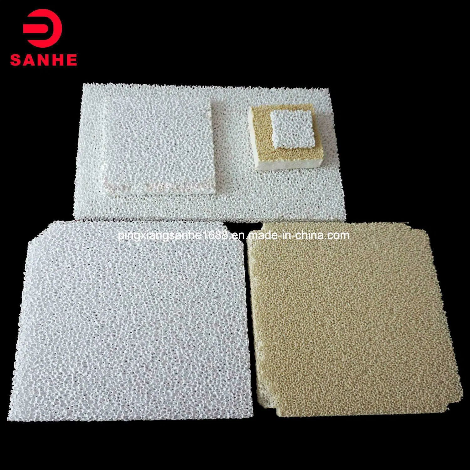 Alumina, Silicon Carbide, Zirconia Porous Ceramic Foam Filter All Size