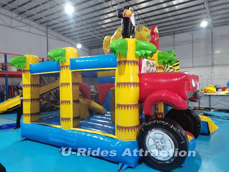 Funny inflatable car jumping castles inflatable Animal bouncer house commercial bounce and slide