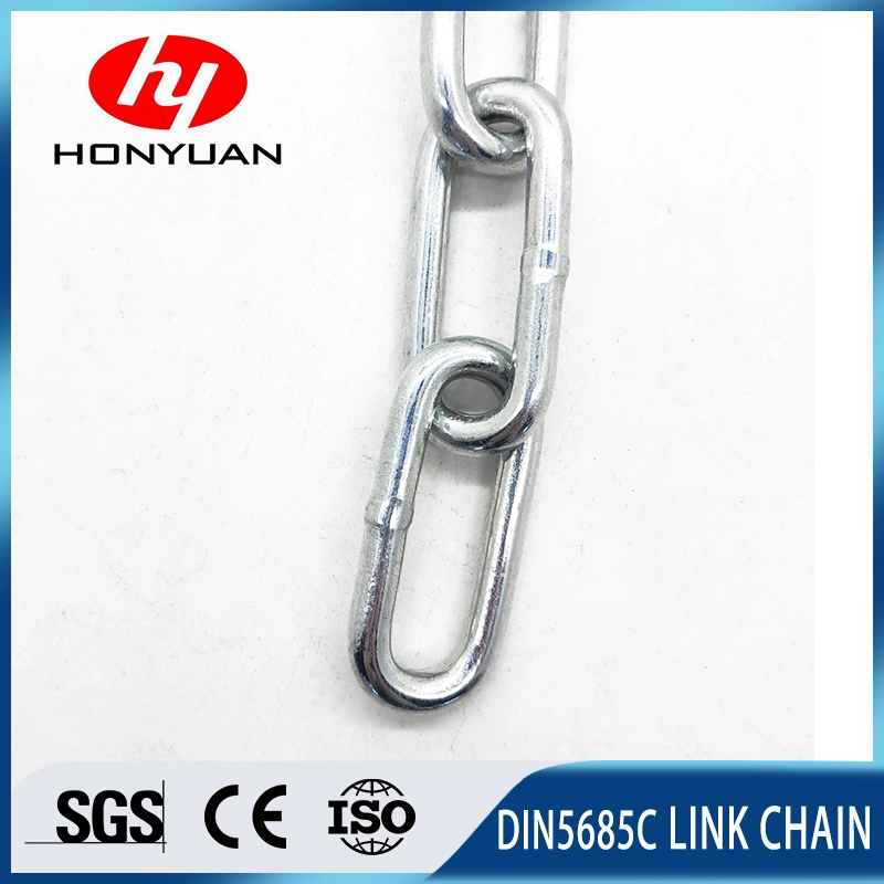 G30 Galvanized Chain Zinc Plated Welded Iron Link Chain DIN5685c/DIN763 Long Link Chain DIN5685A/DIN766/DIN5686 Korean Standard Short Link Chain