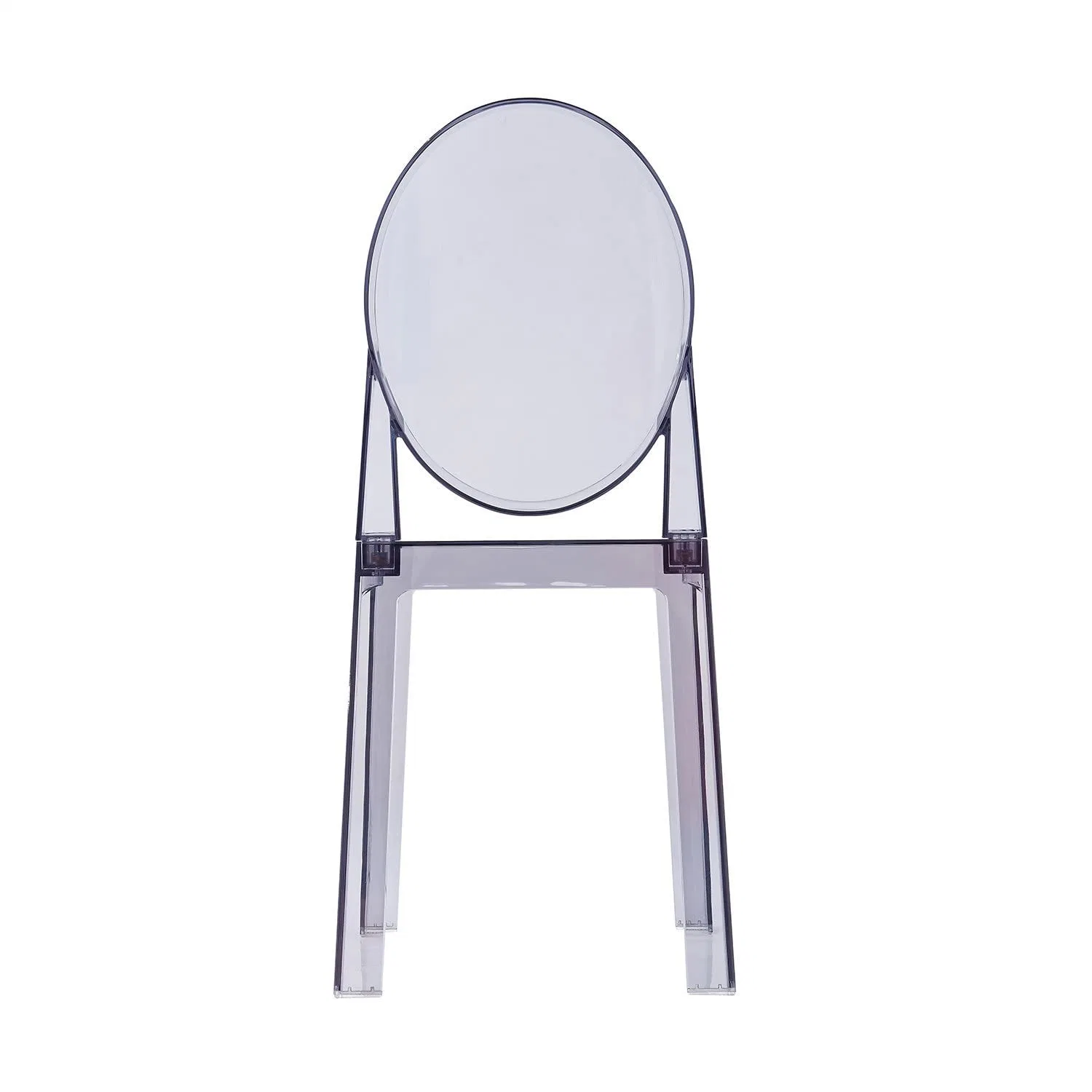 Modern Acrylic Stacking Two Dining Side Chairs in Clear