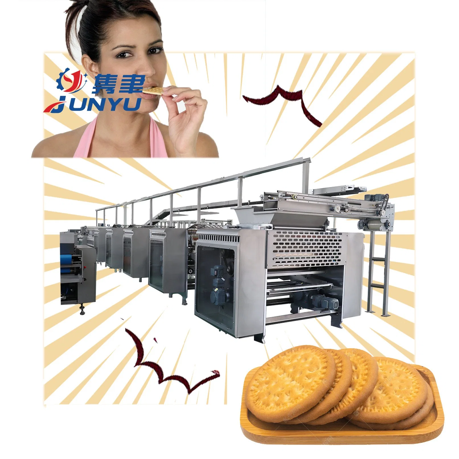 Omg Cookie Dough Extruder Biscuit Production Line Automatic Printing Forming Machine