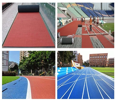 Factory Prefabricated Rubber Track Environmentally Friendly Products for Athletic Floors