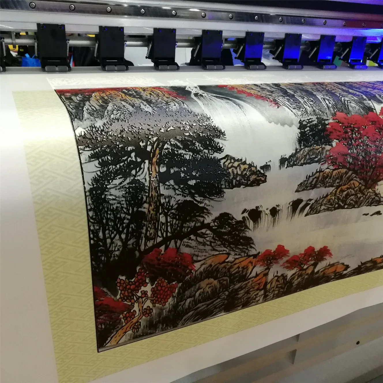 Silk Wall Cloth Wall Covering Eco-Solvent UV Latex Fabric Roll Printing