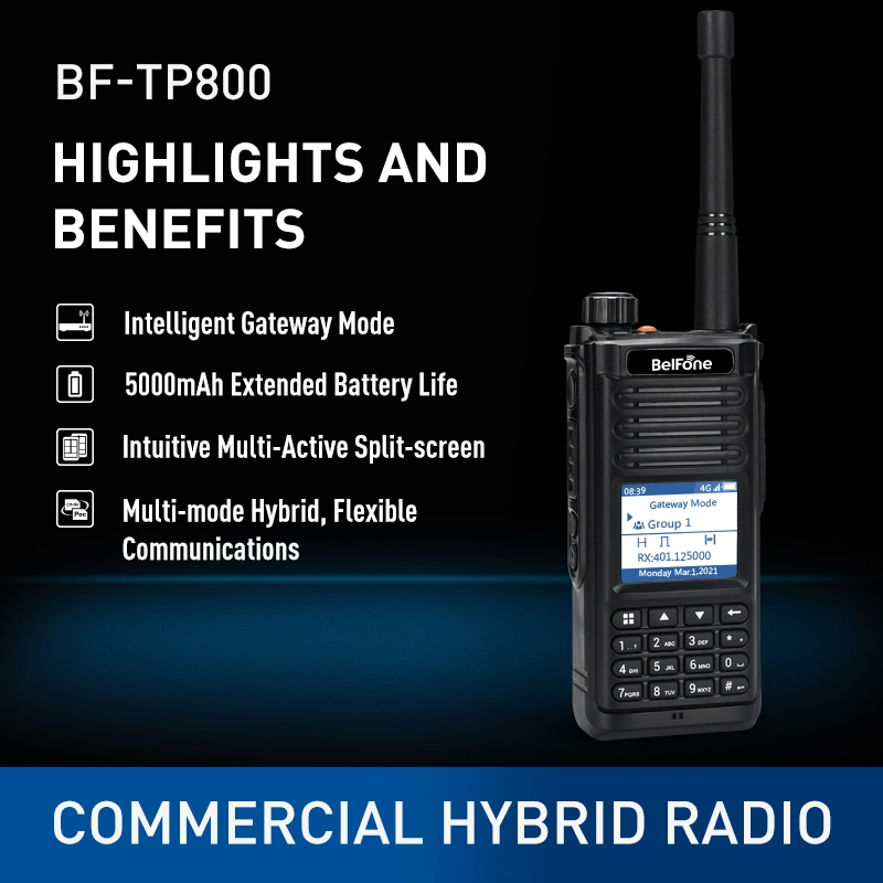 5W Dmr Poc Radio Portable à Double Mode pour les Communications d'Urgence