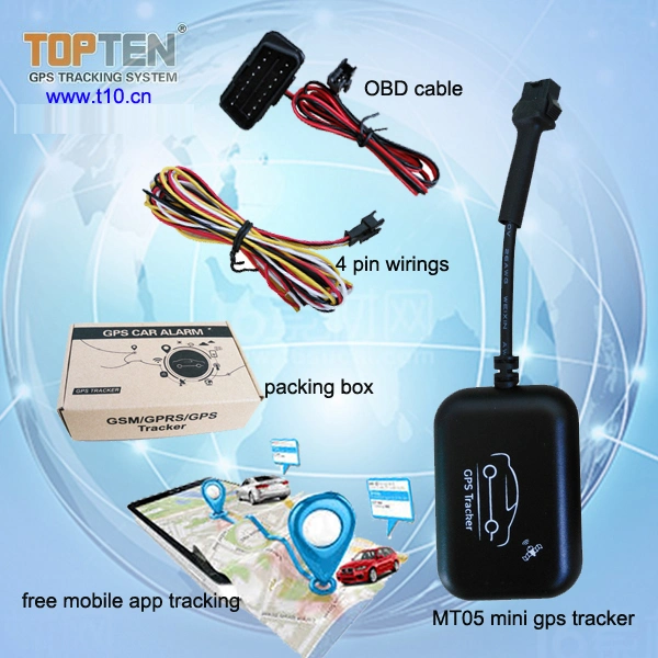 Le GPS tracker Mt05-WY GPS pour dispositif de repérage de véhicule de moto de voiture avec 1 an Gratuit Logiciel de suivi et application Android