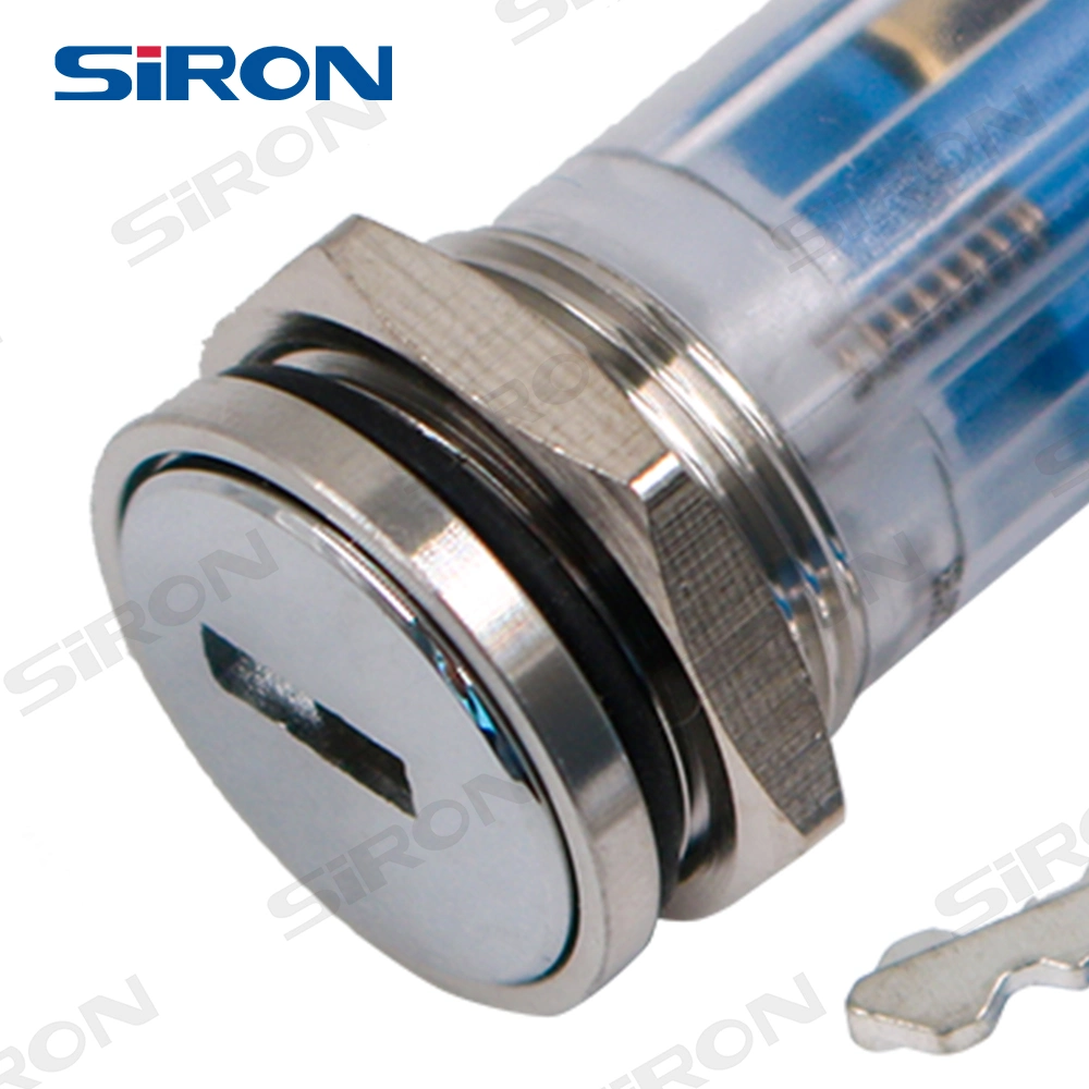 Siron Metal Key Knob 2 Position/3 Position Metal Key Push Lock Switch with Key