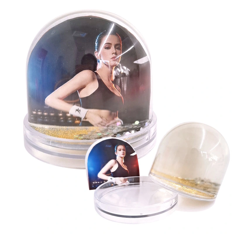 Plastic Material Snow Globe Photo Frame