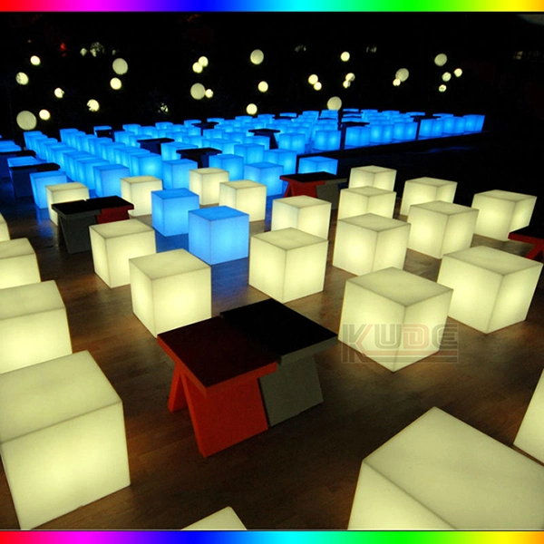 Rotation Furnitures RGB LED Cube Chairs and Tables