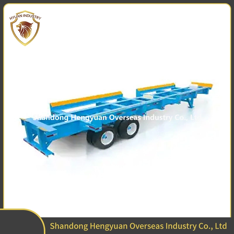 Trailers High Quality Standard 40FT Flatbed Trailer Skeleton Chassis Use 40FT Container 20FT Containers Transport on Sale