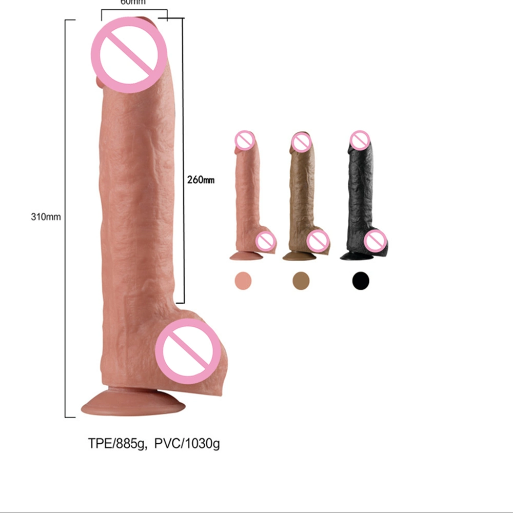 Sexbay 31cm Giant PVC TPE Not Silicone Super Realistic Dildos for Women Sex Toy Cock Wall Mount Rubber Penis Big Boys Dick