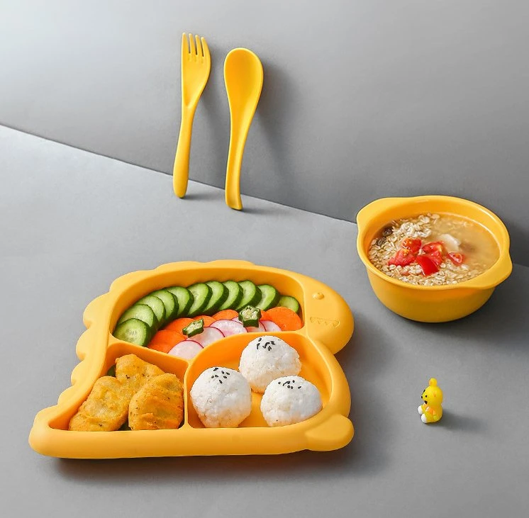 Baby Food Tableware Set Cartoon Dinnerware Kids Dishes