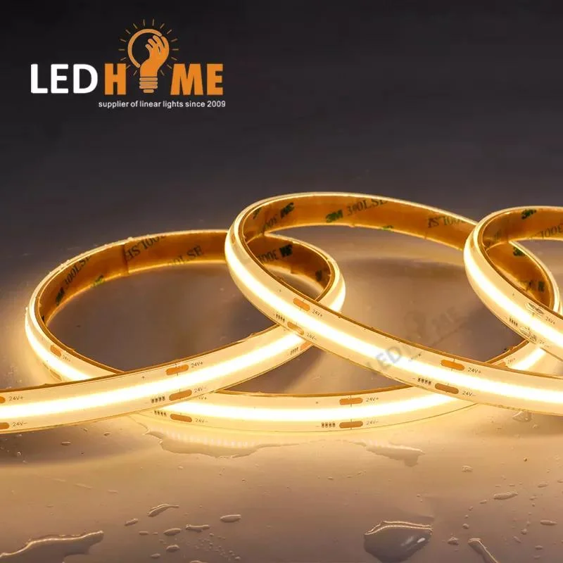 COB Dotless LED Tape Light 12V 24V 480 LEDs High CRI90 8mm COB Flexible LED Strip Light