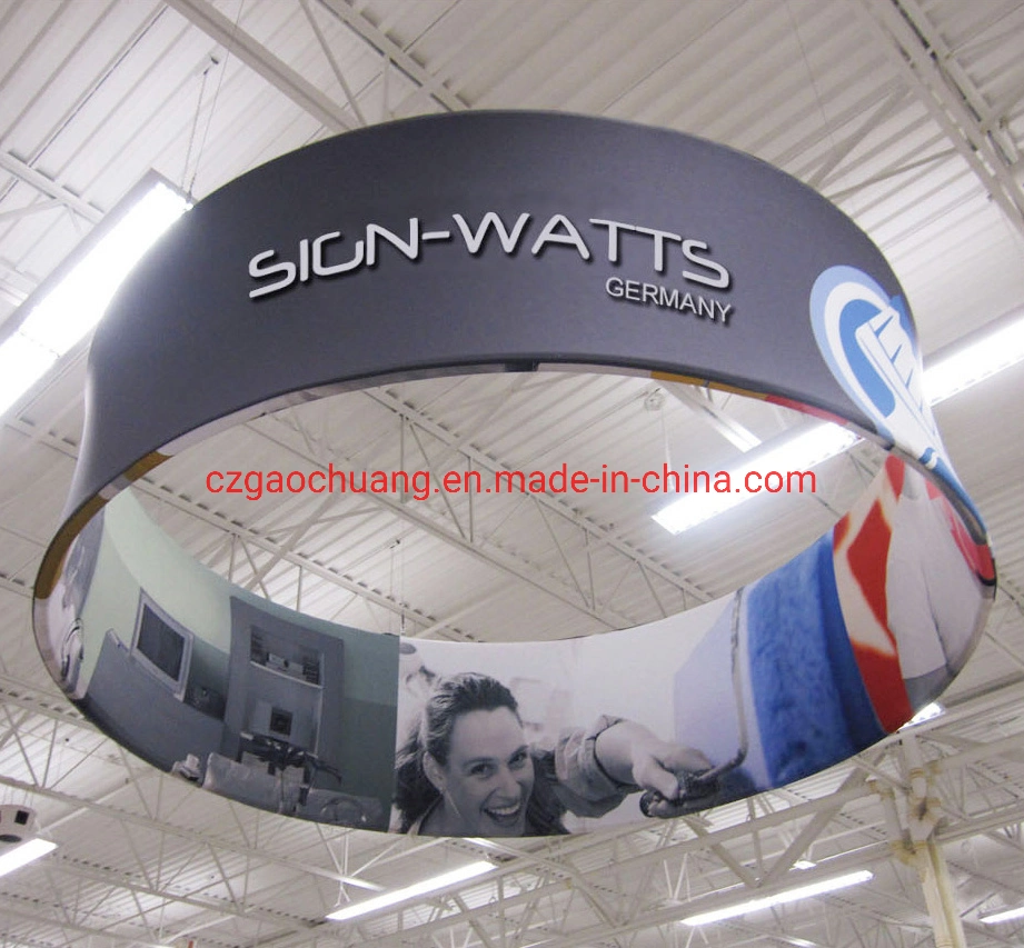 Square Ez Tension Promotional Exhibition Hanging Sign Banner Display