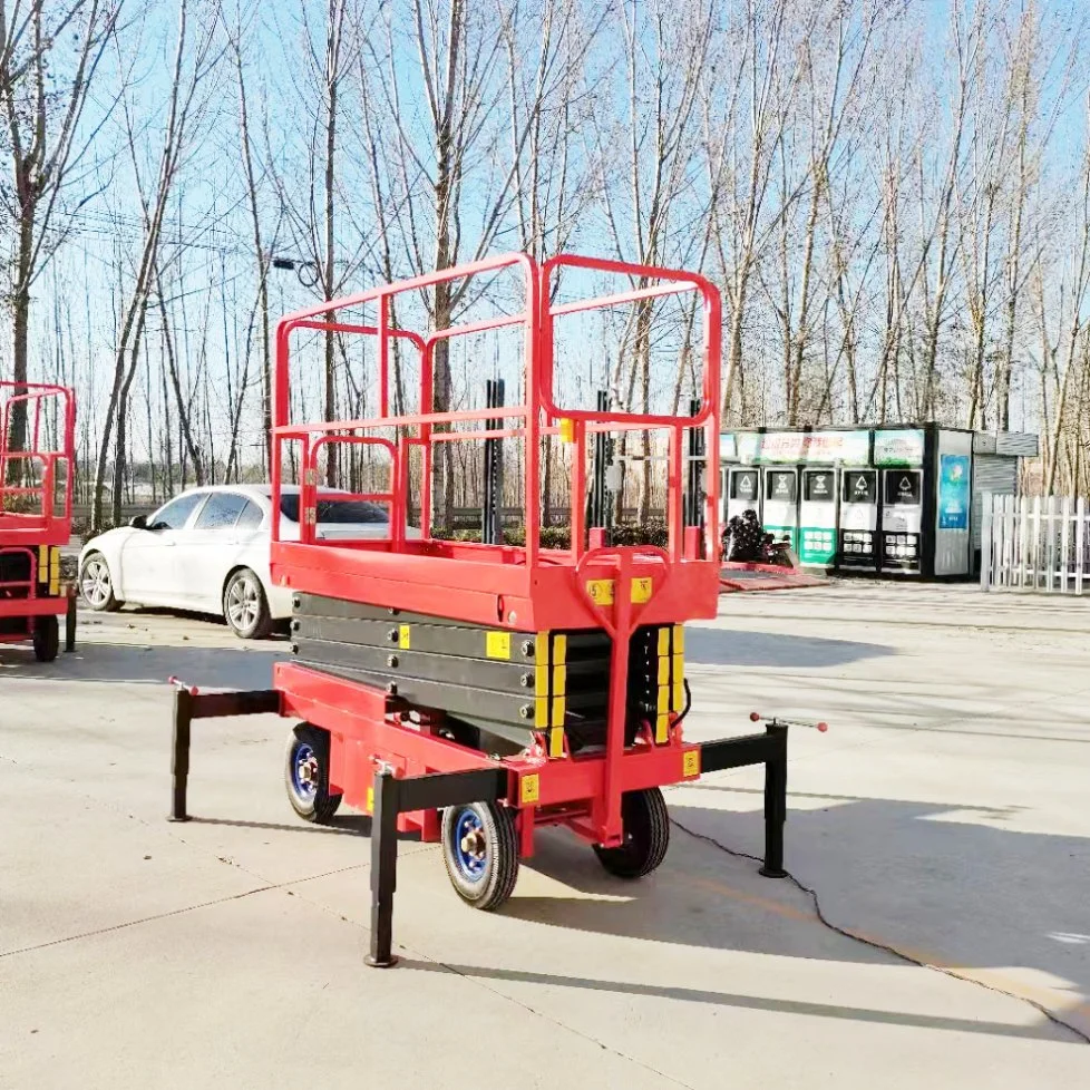 300kg 500kg 1000kg Load Capacity Semi Automatic Mobile Scissor Lift Table for Hotel