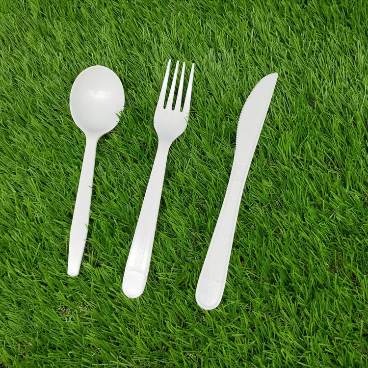 Biodegradable Cornstarch Cutlery Set Black Color 6&7inch