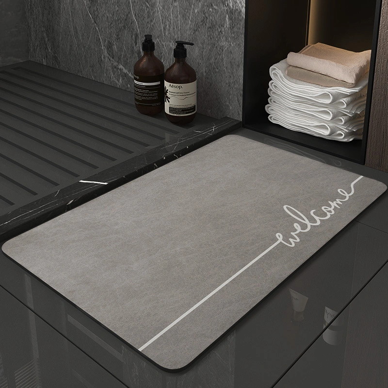 7color tamaño personalizado de alta absorción de agua fácil de limpiar el cuarto de baño antideslizante resistente al agua de baño Alfombra de Baño Baño de tierra de diatomeas Mat-Floor Mat-Door Mat