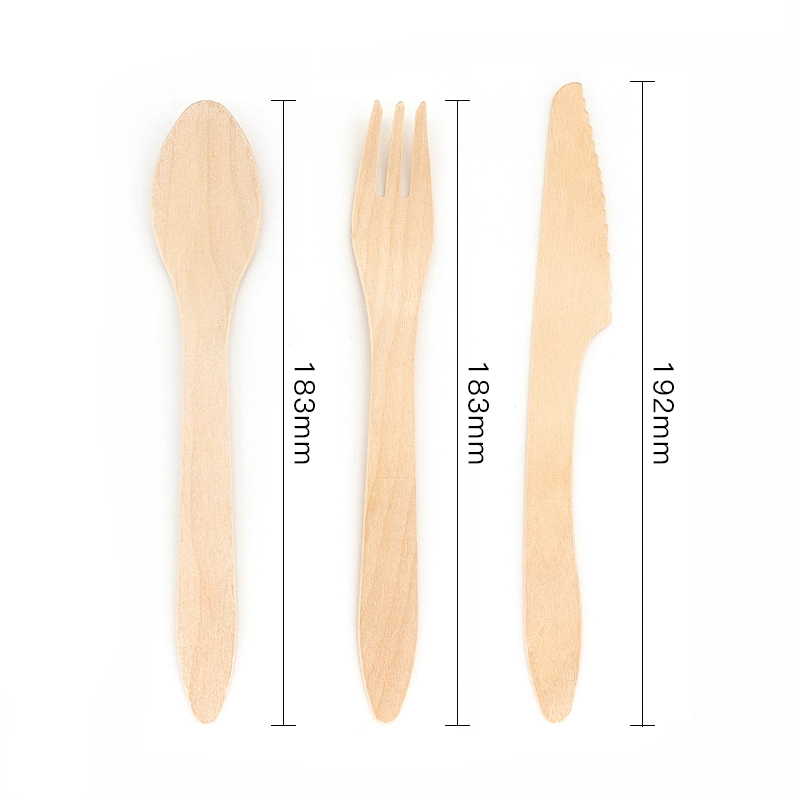 Biodegradable Disposable Birch Wooden Cutlery Wood Fork for Restaurants