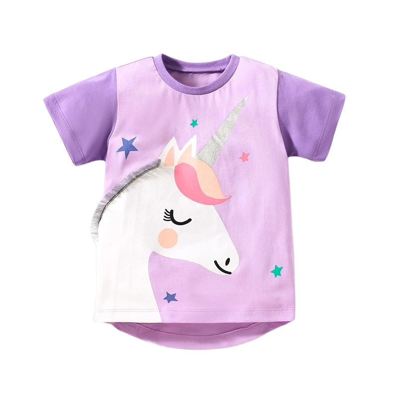 Boutique Selling Kid Girl My Little Pony Print T-Shirt Fashion Children Baby Girl Summer Short Sleeve Clothes