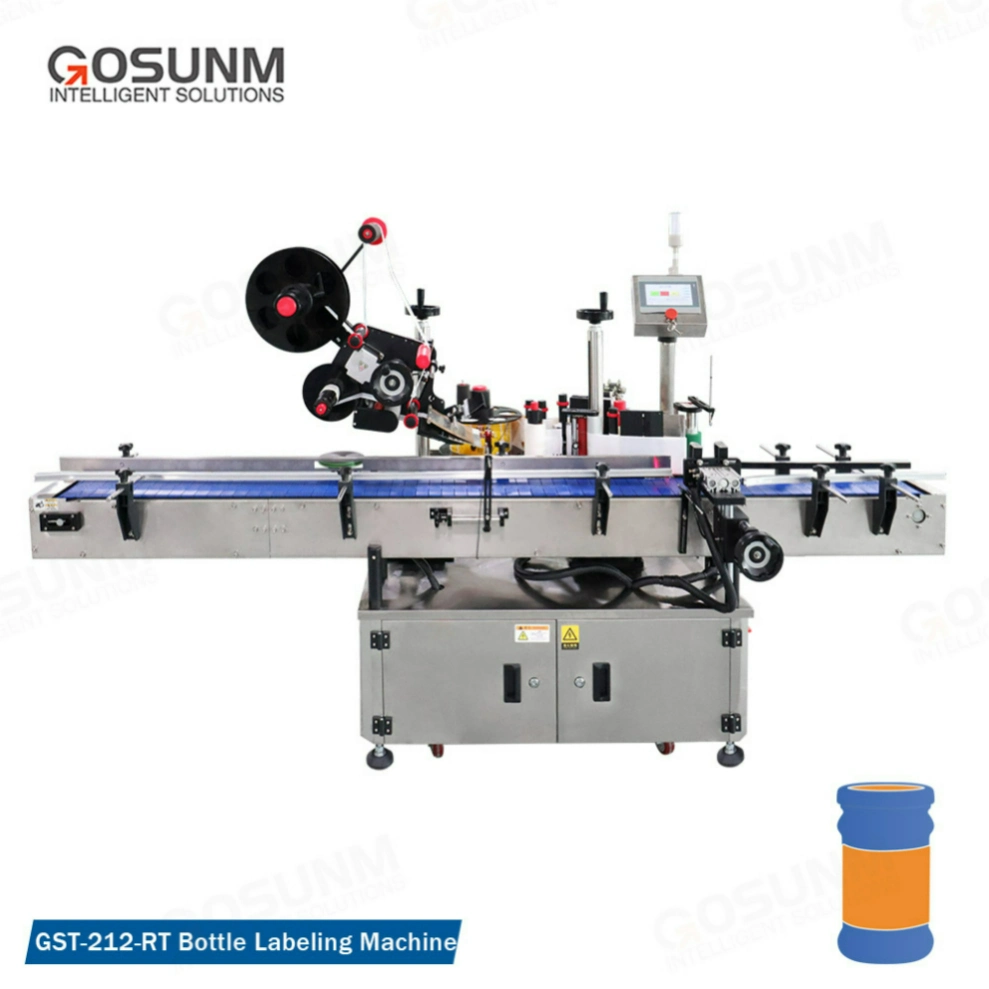 Full Automatic / Semi-Atuo Adhesive Sticker Label Pasting Machine Round Bottle Labeling Machine