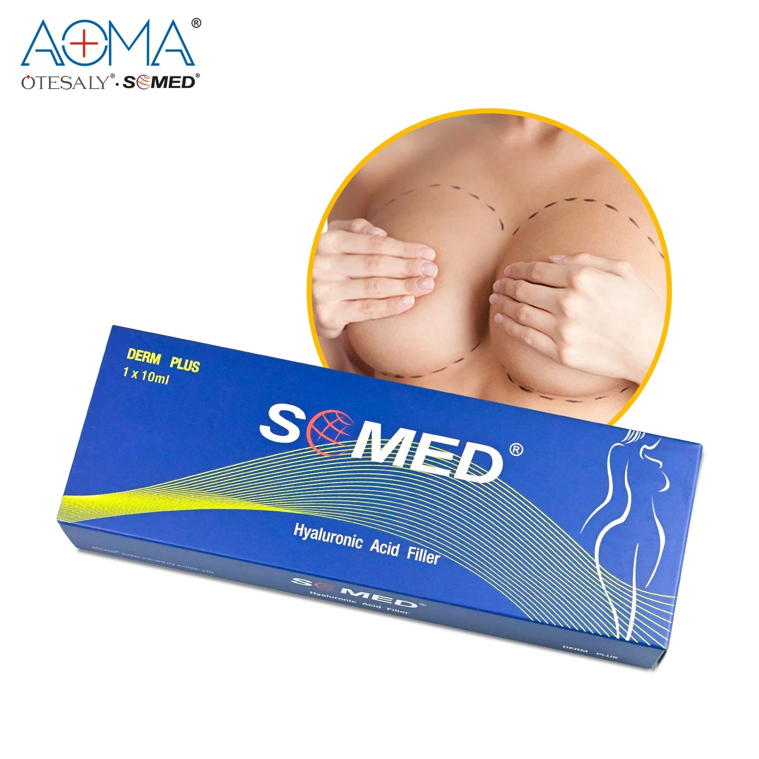 El mejor precio Seguro 10ml Somed Derm Plus potenciador de la mama de mejora de tetas El ácido hialurónico inyección de llenado