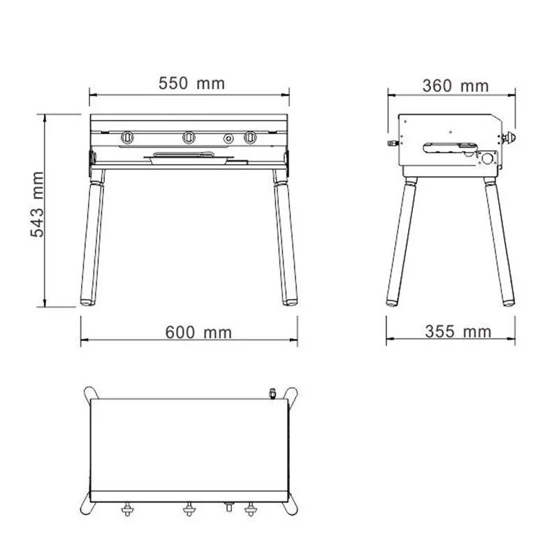 Cocina de dos quemadores al aire libre con patas, quemador de propano de alta presión, Cocina de gas portátil para electrodomésticos de cocina, al aire libre, Camping, estufa de madera, Chimenea, Calentador