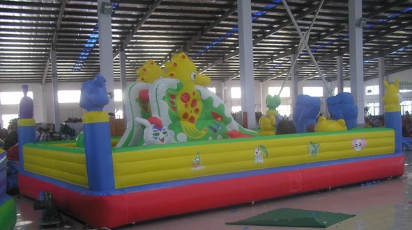 Commercial Inflatable Big Bouncer Fun City Children Paradise Castle pour Parc d'attractions