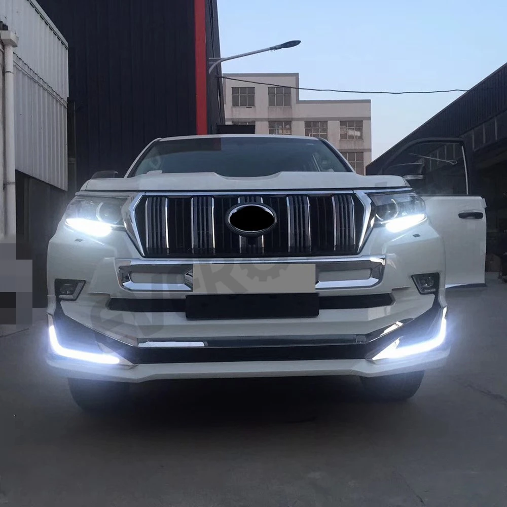 Pièces extérieures Auto Body Kit avec le capot de l'aile feux à LED pour Toyota Prado fj150 Mise à niveau de 2010-2017 à 2018 m style