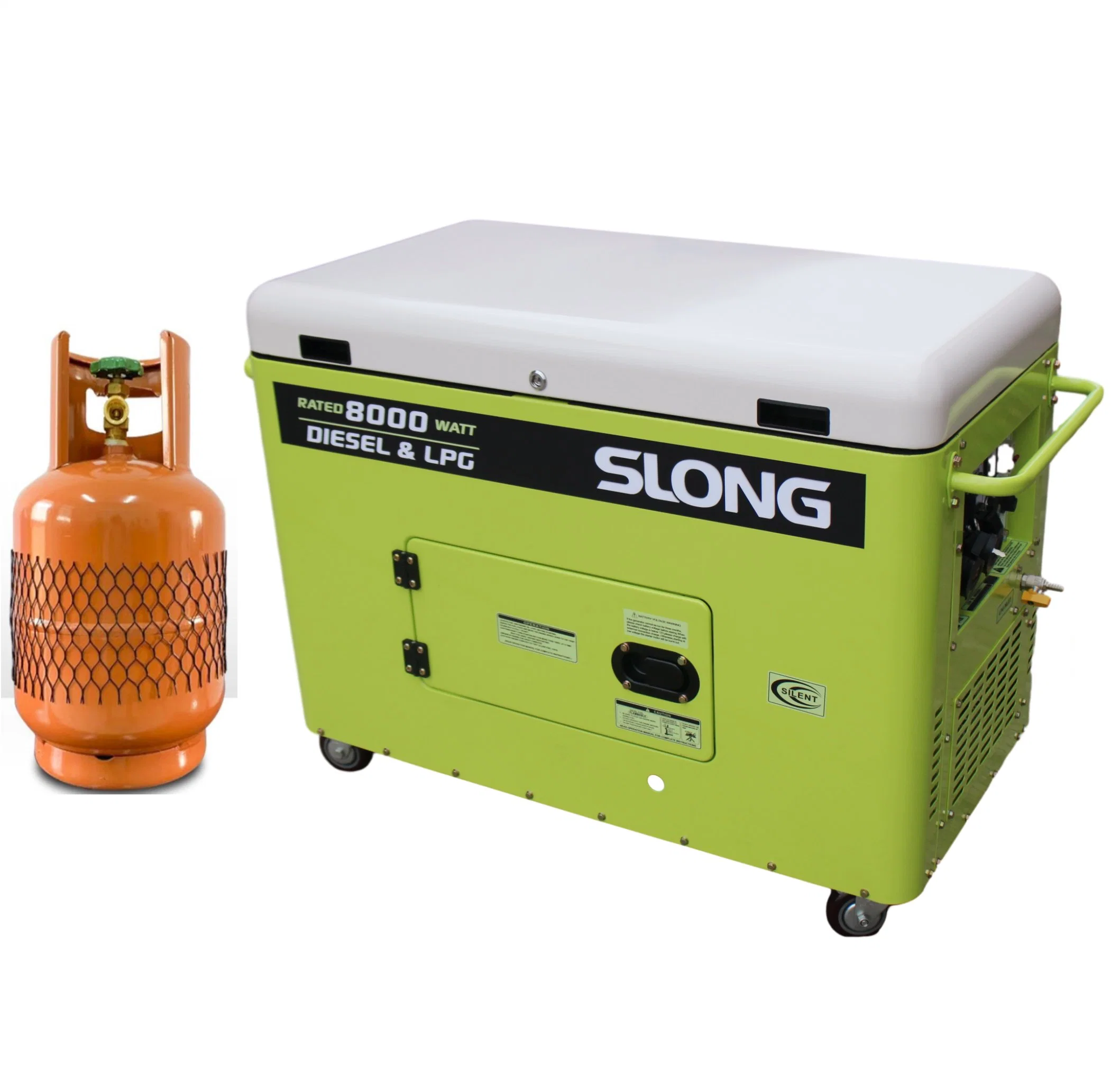 Slong 8000watt Silent Diesel Dual Fuel Generator LPG Natural Gas Generator