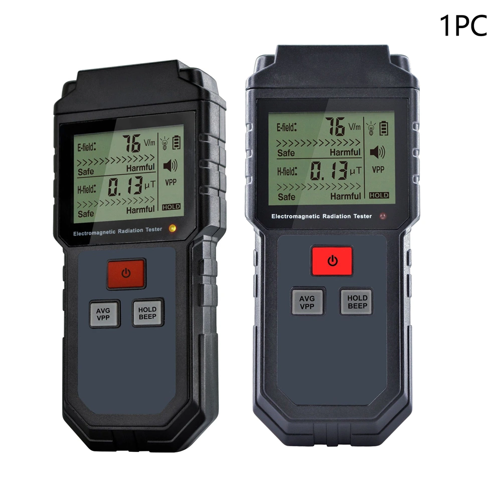 Et825 Radiation Meter Antislip Safety Data Locking Electromagnetic Detector Smart Monitor ABS Measuring Radio Wave LCD Display