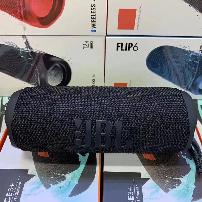 2022 New Flip6 Speakers Outdoor Sports Waterproof Portable Subwoofer Bass Wireless Bt Speaker with TF USB FM Aux Handsfree Tws