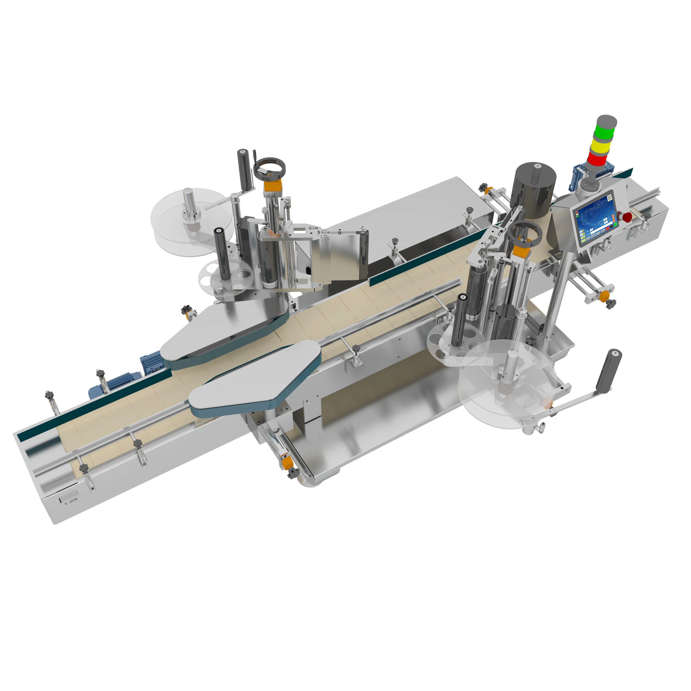 5L-30L Automatic Drum Double-Sided Labeling Machine for Barrel